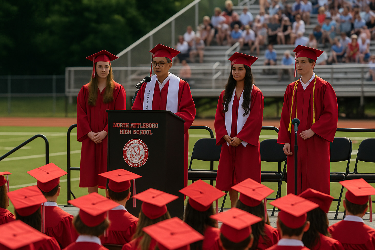 north attleboro high students take the lead in graduation ceremony